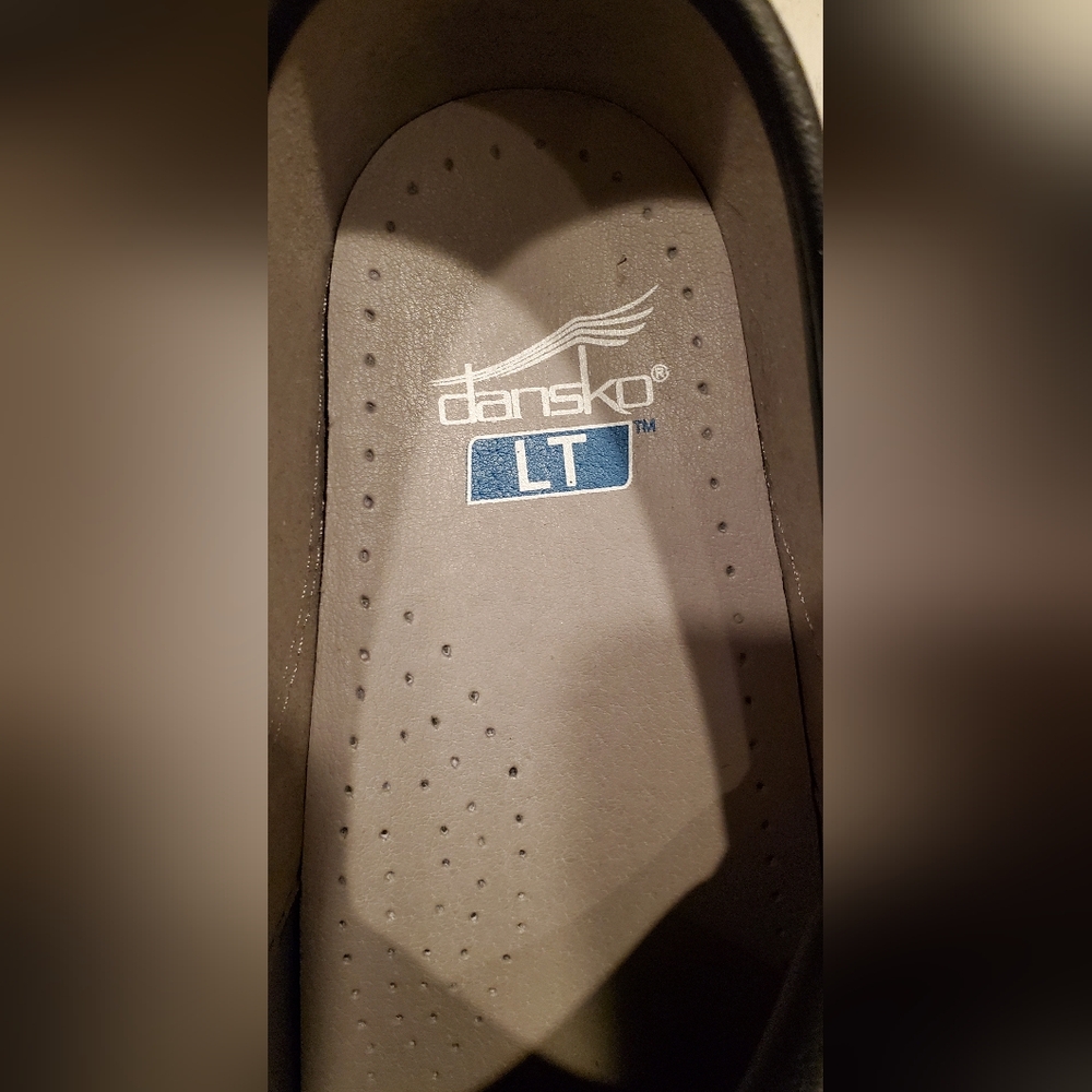 Dansko LT Stylish Blue Patterned Women's Clogs, Size 37. - Picture 8 of 12